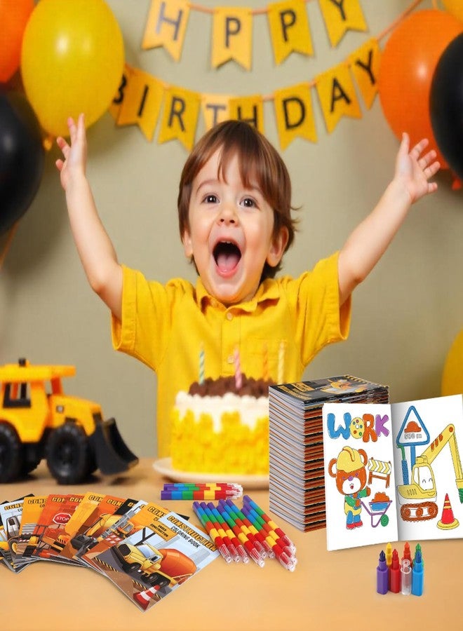 BenLouis 24 Pcs Construction Mini Coloring Books Kids Excavator Theme Party Favors Small Activity Books Bulk for Kids Construction Birthday Goodie Bags Stuffers Return Gifts Classroom Travel - Image 5